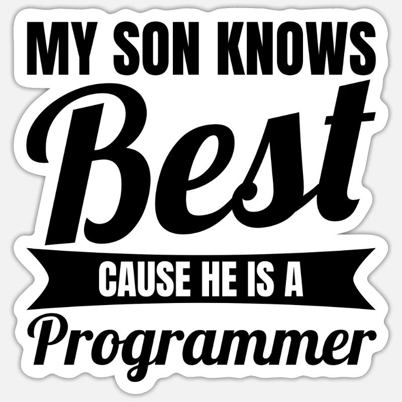 Programmer Son - Sticker size S (10 x 10 cm) - white matte