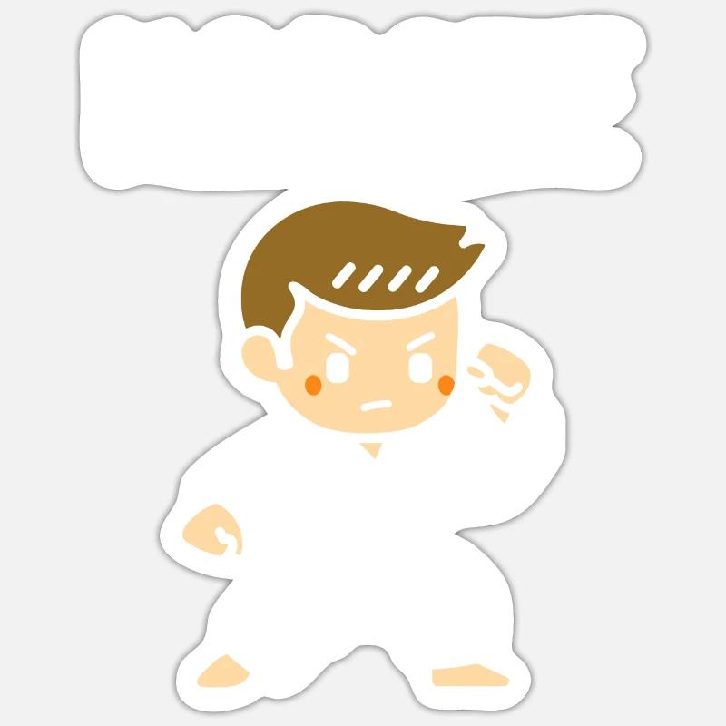 karate - Sticker size S (10 x 10 cm) - white matte