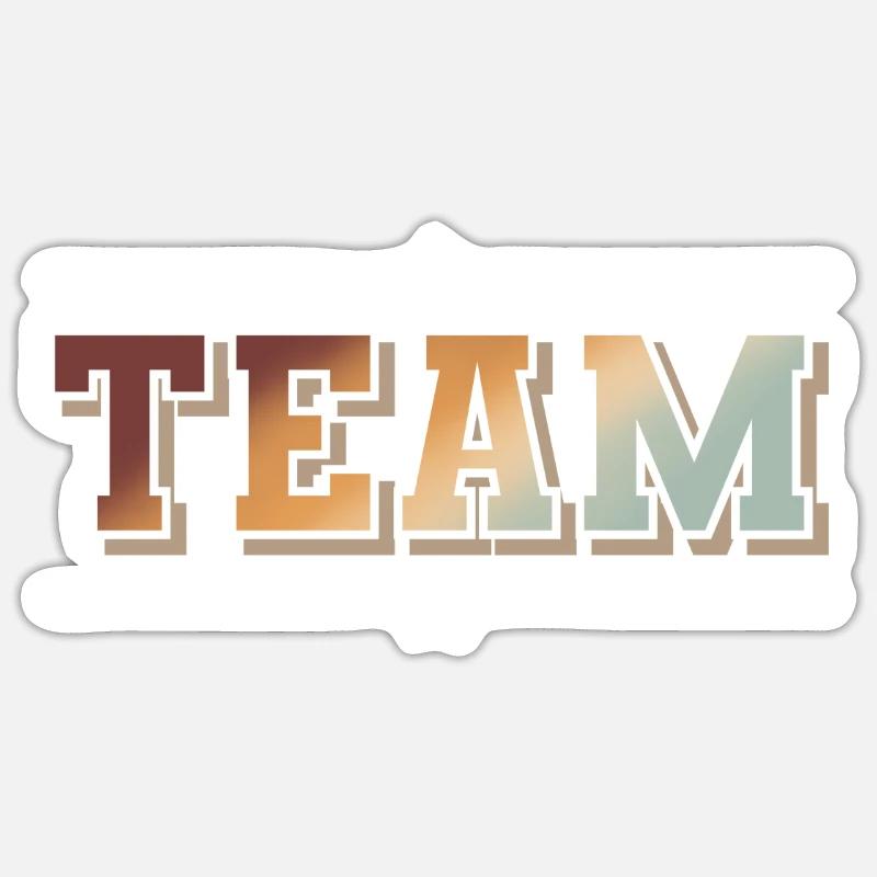 équipe - Sticker taille S (10 x 10 cm) - blanc mat