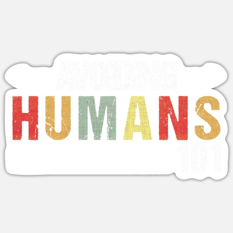 Human avoidance 101 Sticker size S (10 x 10 cm)