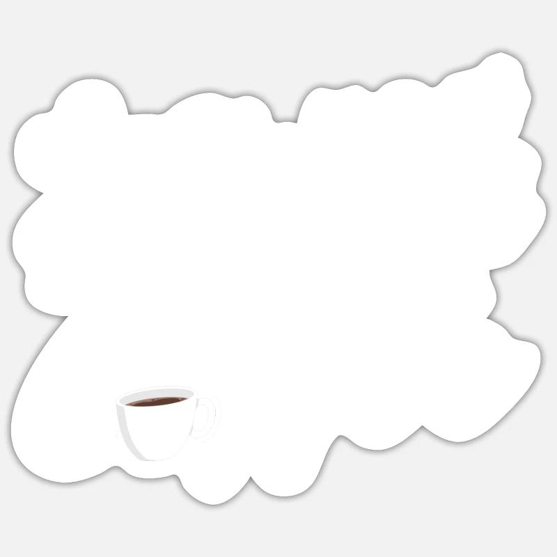 Halb Prinzipal Halb Kaffee Sticker Größe S (10 x 10 cm)