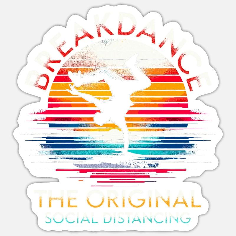 Breakdance B-boy Cascadeur Danseur de rue Sticker taille S (10 x 10 cm)