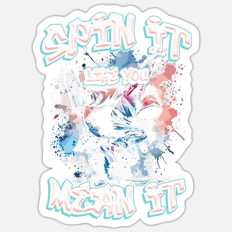 Breakdance Breakdance B-boy Cascadeur Danseur de rue Sticker taille S (10 x 10 cm)