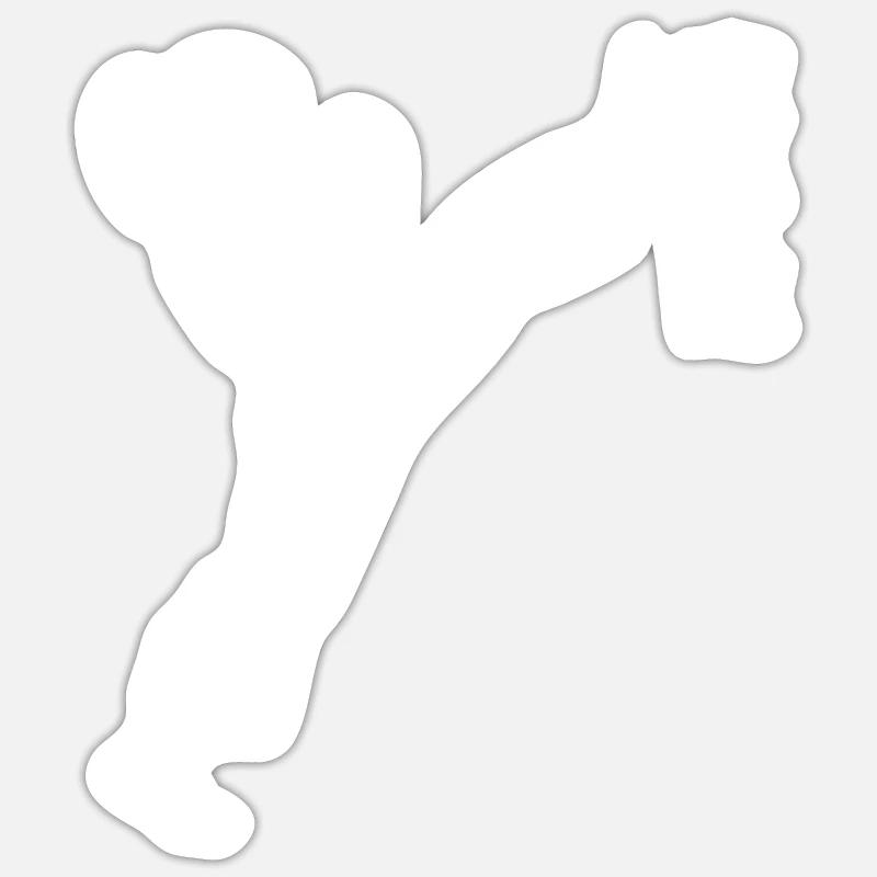karate - Sticker size S (10 x 10 cm) - white matte
