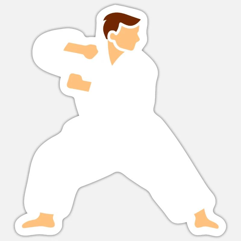 Karate - Sticker Größe S (10 x 10 cm) - Mattweiß