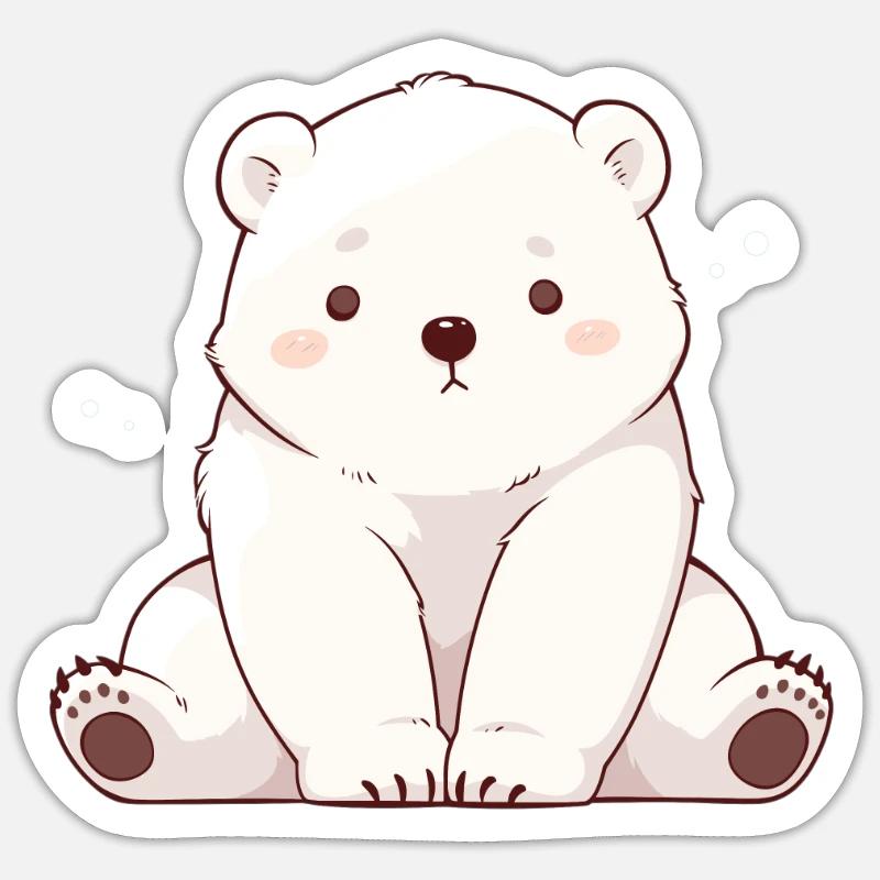 Polar Bear Eisbären Eisbär Sticker Größe S (10 x 10 cm)