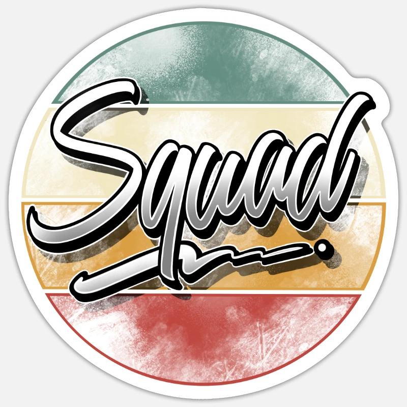 Squad - Sticker size S (10 x 10 cm) - white matte