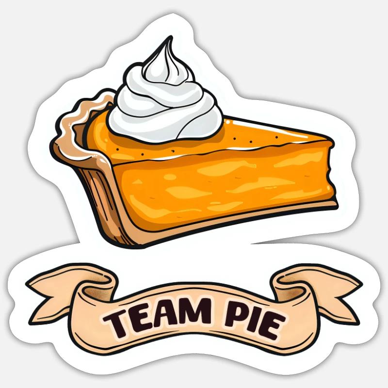 Pumpkin Pie Team Pie - Sticker size S (10 x 10 cm) - white matte