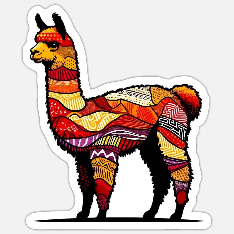 Alpaca - Sticker size S (10 x 10 cm) - white matte