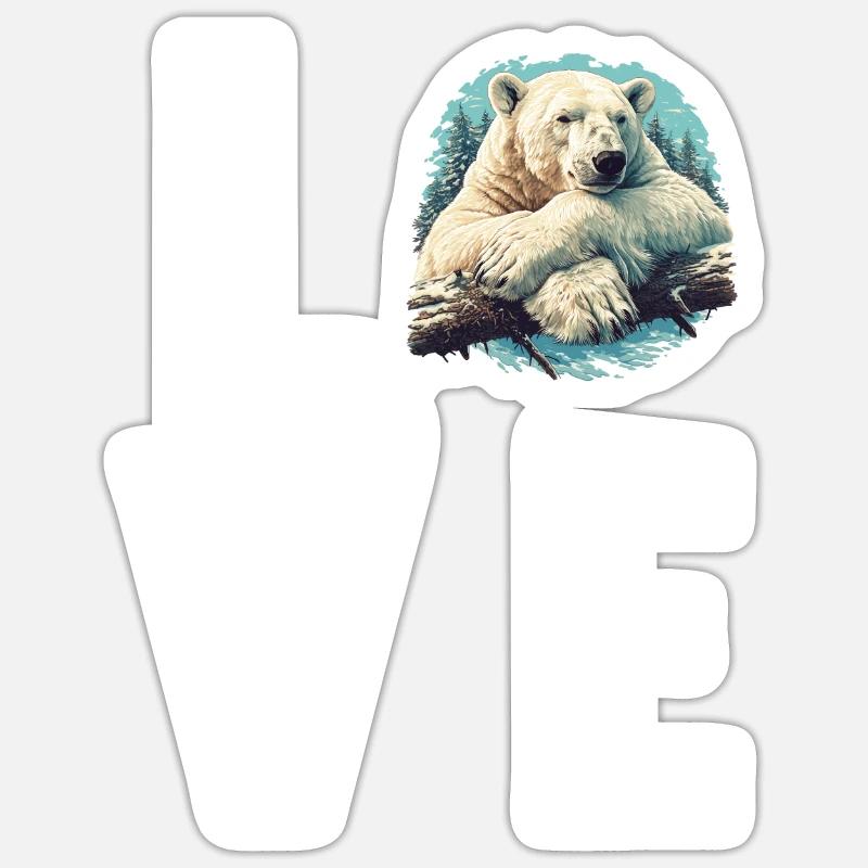 Polar Bear Eisbären Eisbär Sticker Größe S (10 x 10 cm)