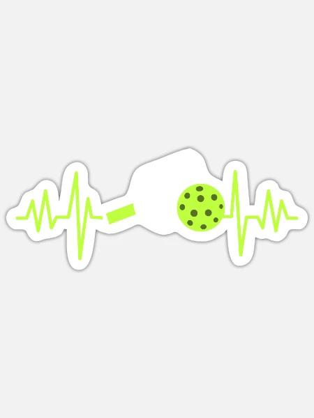 Pickleball-Spieler Pickleball - Sticker Größe S (10 x 10 cm) - Mattweiß