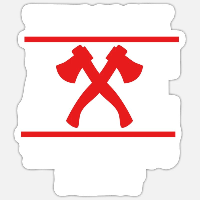 Hache - Sticker taille S (10 x 10 cm) - blanc mat