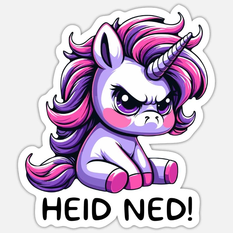 Heid Ned - Sticker taille S (10 x 10 cm) - blanc mat