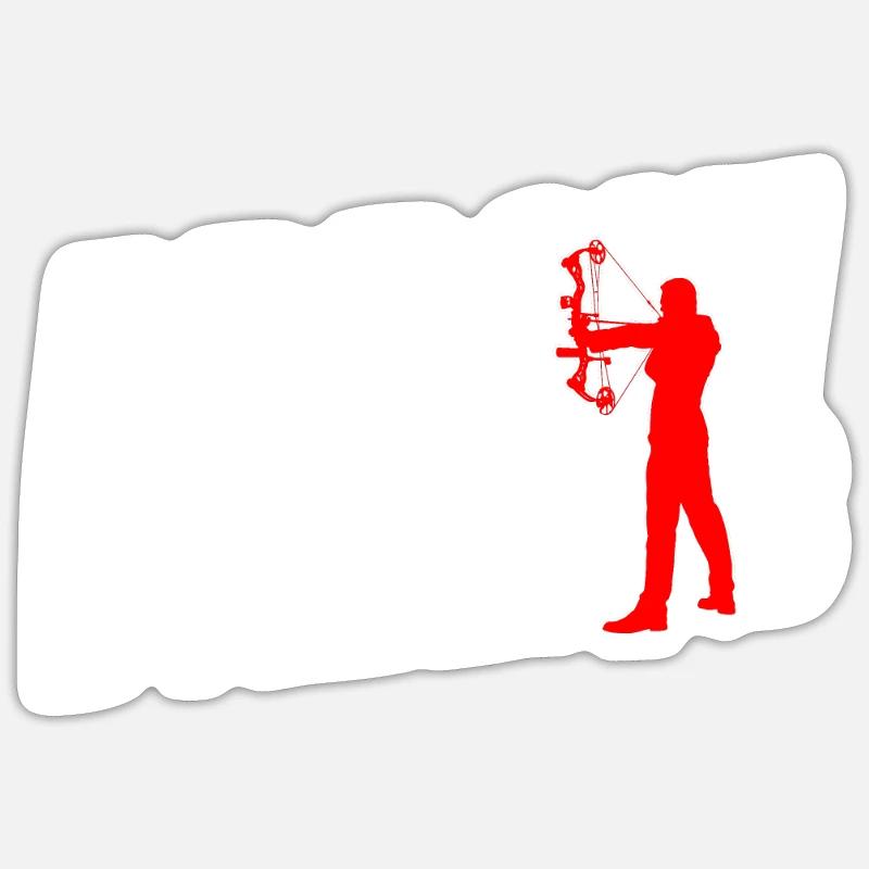 Bogenschießen Bogenschütze Arrow dynamic Sticker Größe S (10 x 10 cm)
