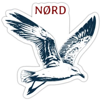 North Seagull - Sticker size S (10 x 10 cm) - white matte - Front