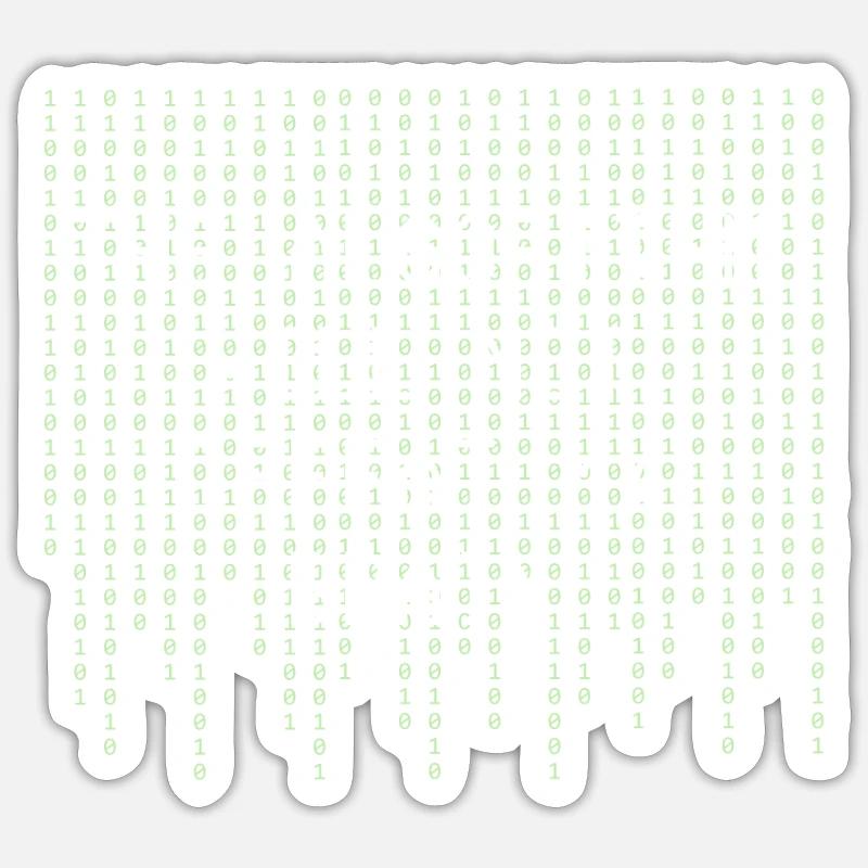 The Algorithm Will Not Defeat My Brain Binary Sticker size S (10 x 10 cm)