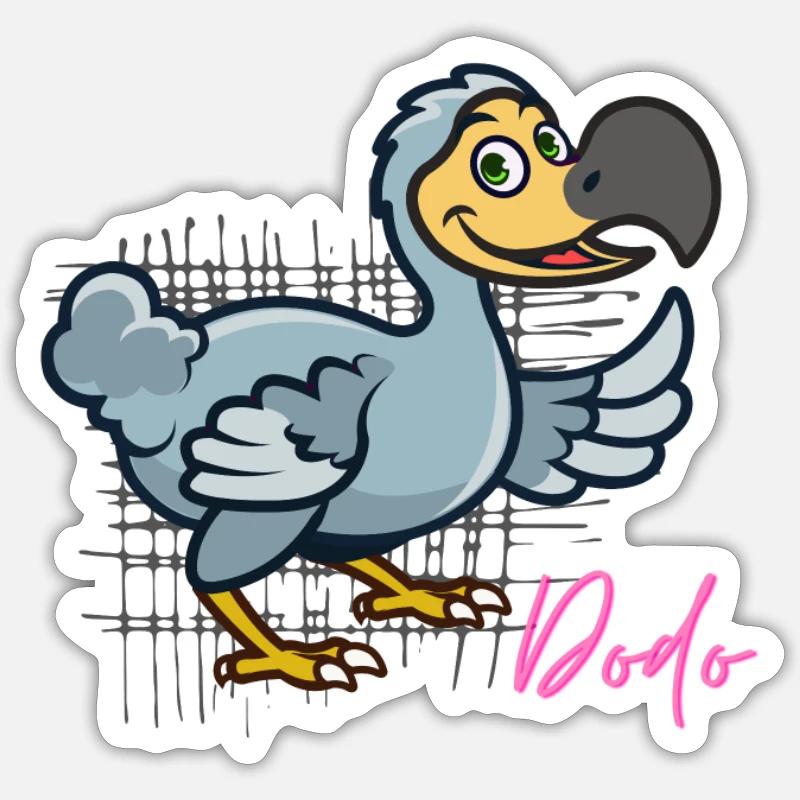 friendly dodo - Sticker size S (10 x 10 cm) - white matte