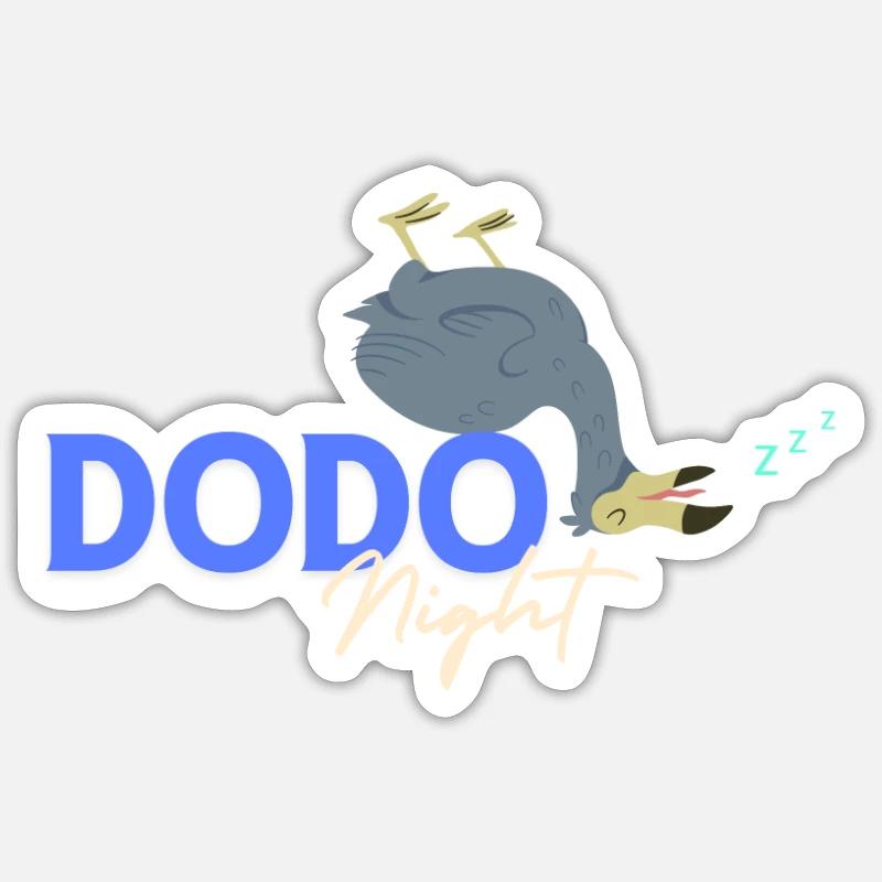 Dodo Night Sticker Größe S (10 x 10 cm)