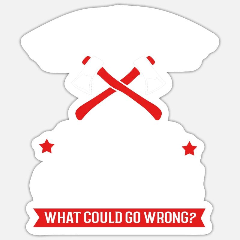 Axe Throwing Sticker size S (10 x 10 cm)