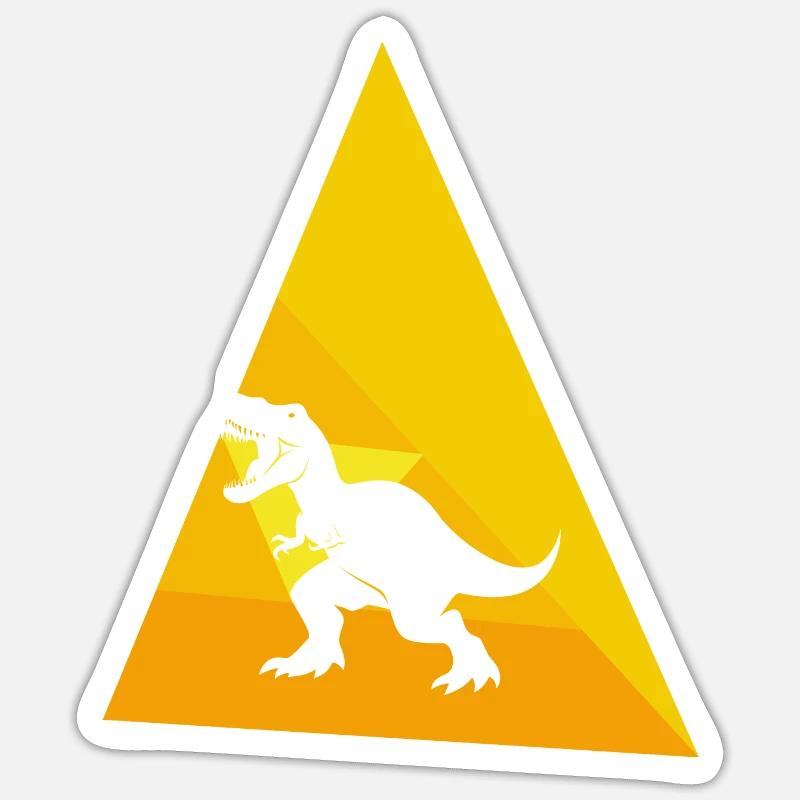 Trex primordial - Sticker taille S (10 x 10 cm) - blanc mat