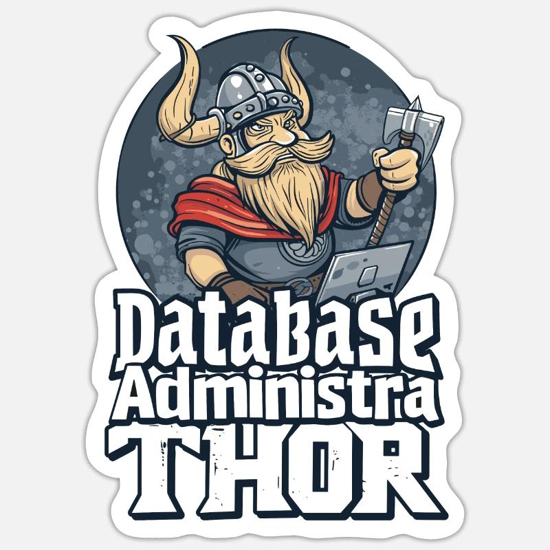 Viking Databaseadministra-thor Nerdy Sticker size S (10 x 10 cm)