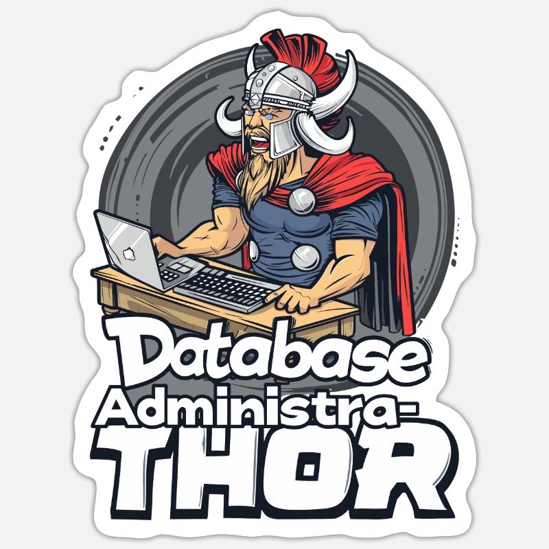 Viking Databaseadministra-thor Nerdy Sticker size S (10 x 10 cm)