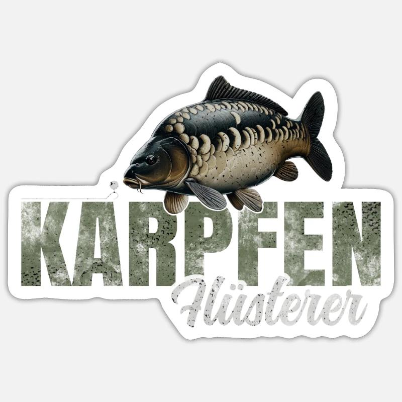 Karpfen Flüsterer Sticker Größe S (10 x 10 cm)