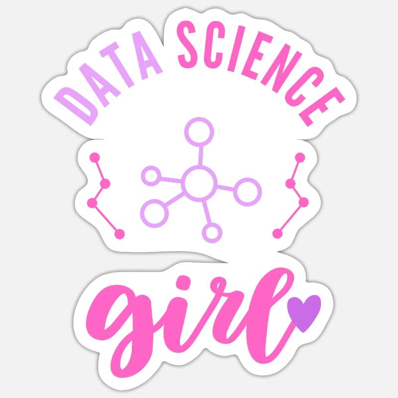 Data Science Mädchen Frau Sticker Größe S (10 x 10 cm)