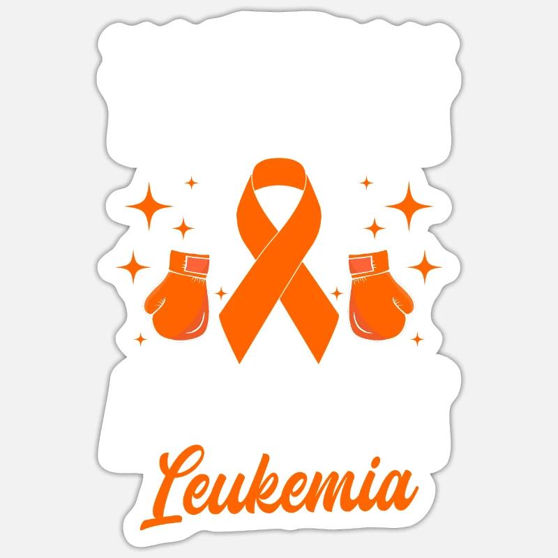 Leukämie Bewusstsein Blutkrebs Bekämpfung - Sticker Größe S (10 x 10 cm) - Mattweiß