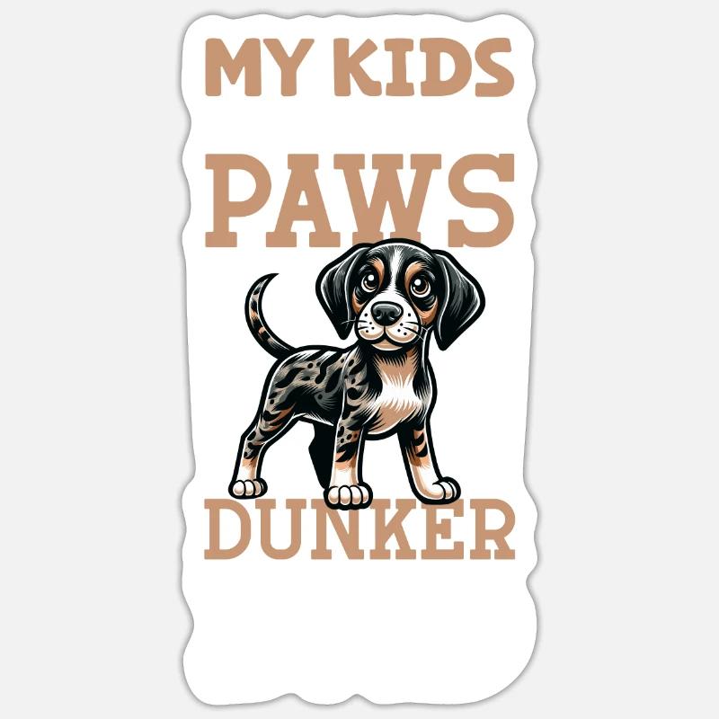 Dunker Papa - Sticker taille S (10 x 10 cm) - blanc mat