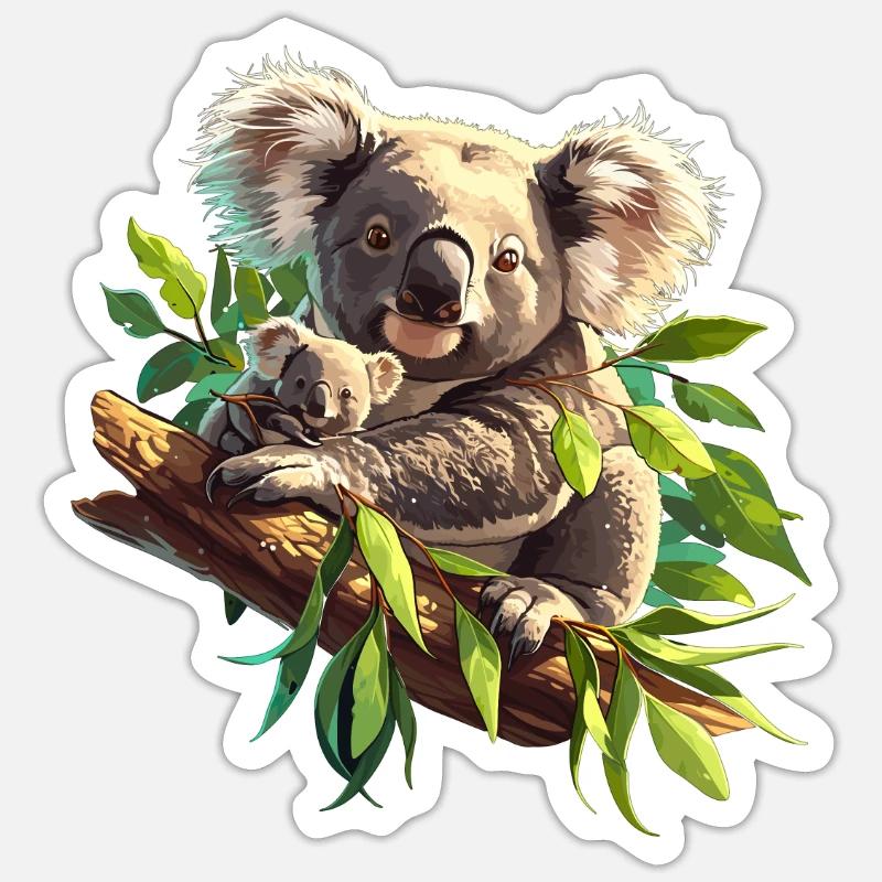 Koalas Koala - Sticker size S (10 x 10 cm) - white matte