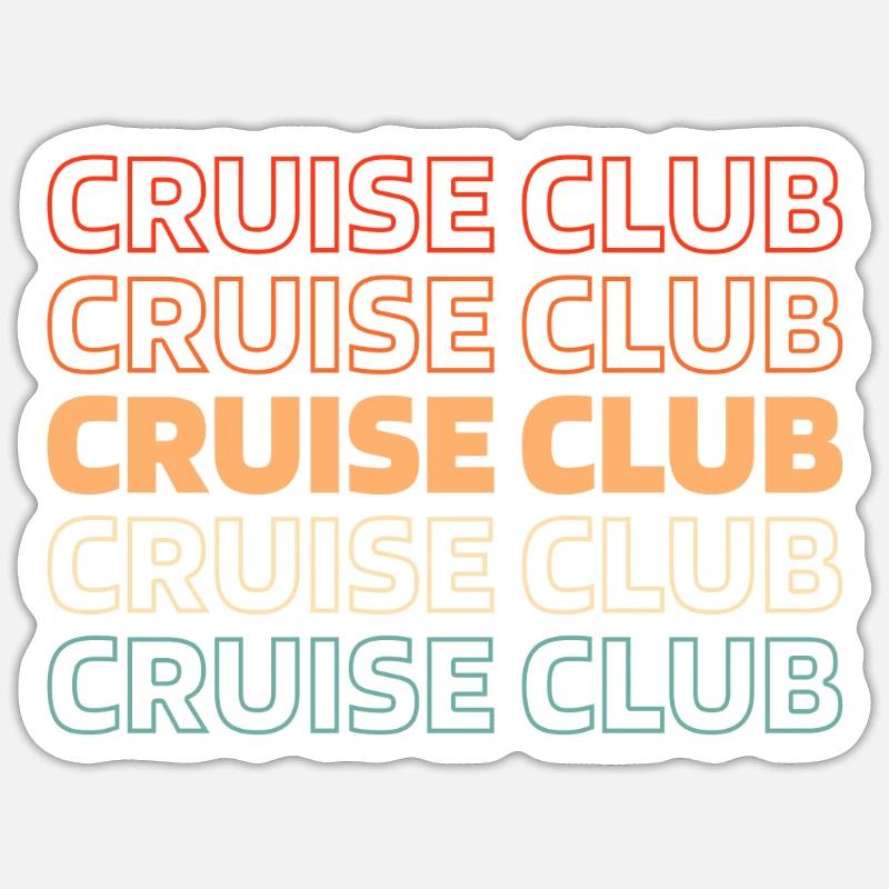 Croisière - Sticker taille S (10 x 10 cm) - blanc mat