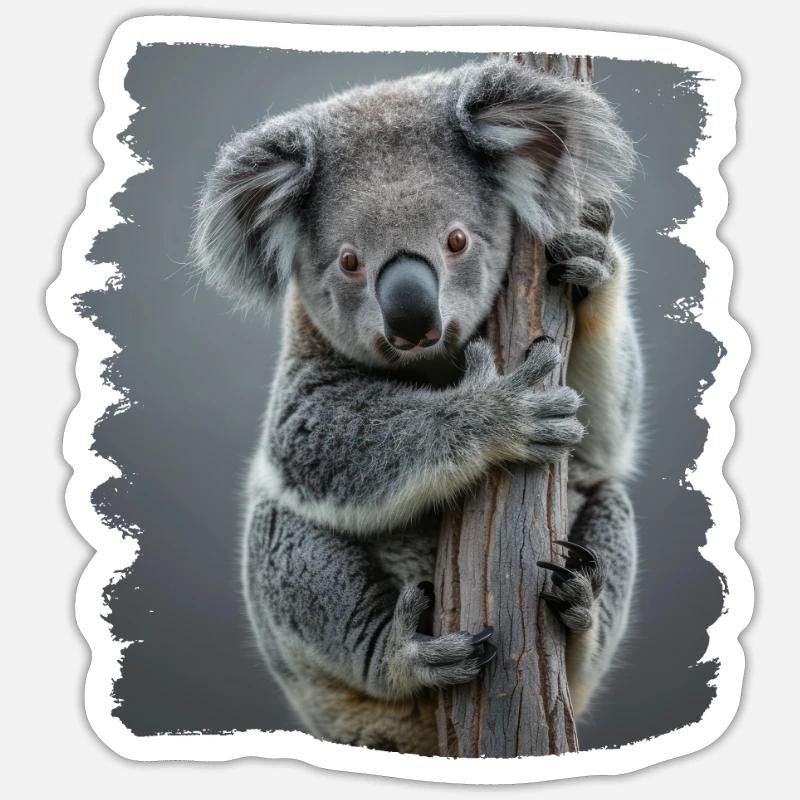 Koalas Koala - Sticker taille S (10 x 10 cm) - blanc mat