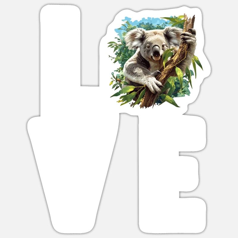 Koalas Koala - Sticker size S (10 x 10 cm) - white matte
