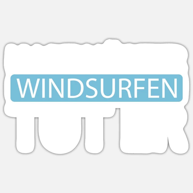 Windsurfing Windsurfers - Sticker size S (10 x 10 cm) - white matte