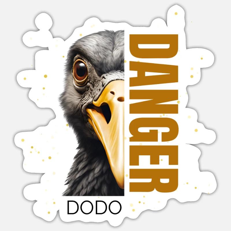 Danger Dodo - Sticker size S (10 x 10 cm) - white matte