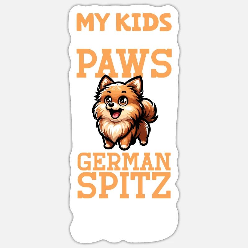 German Spitz Dad - Sticker size S (10 x 10 cm) - white matte