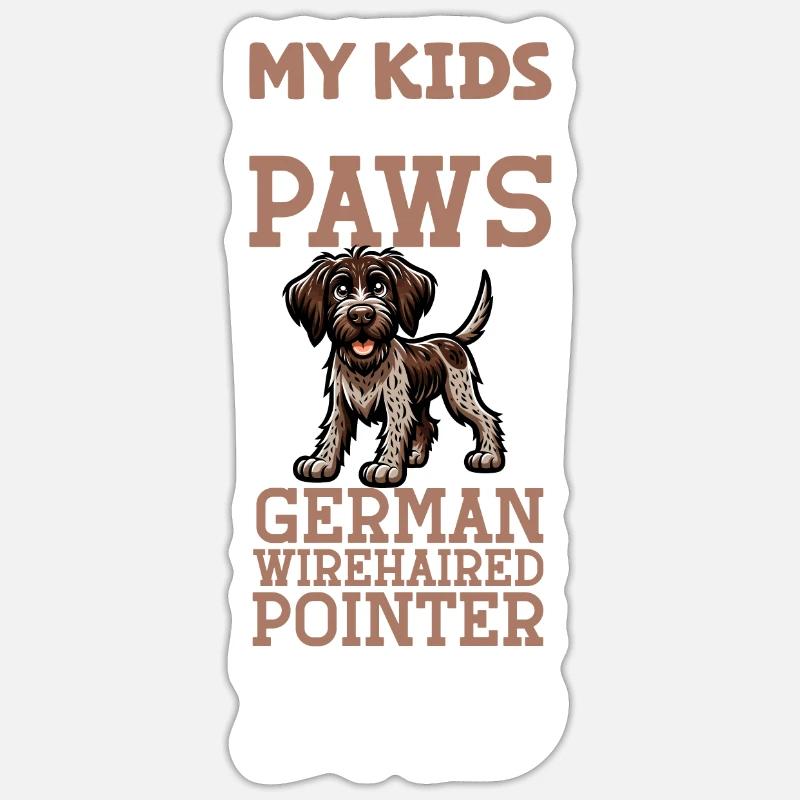 German Wirehaired Dad - Sticker size S (10 x 10 cm) - white matte