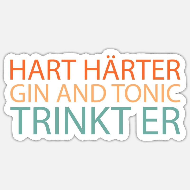 Gin - Sticker taille S (10 x 10 cm) - blanc mat