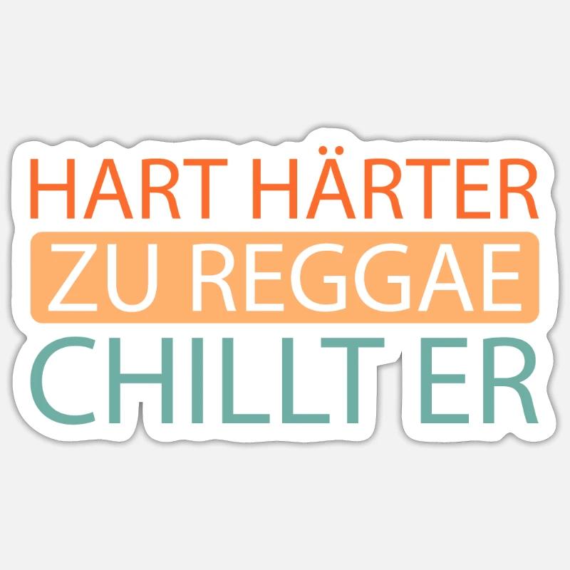 Reggae - Sticker Größe S (10 x 10 cm) - Mattweiß