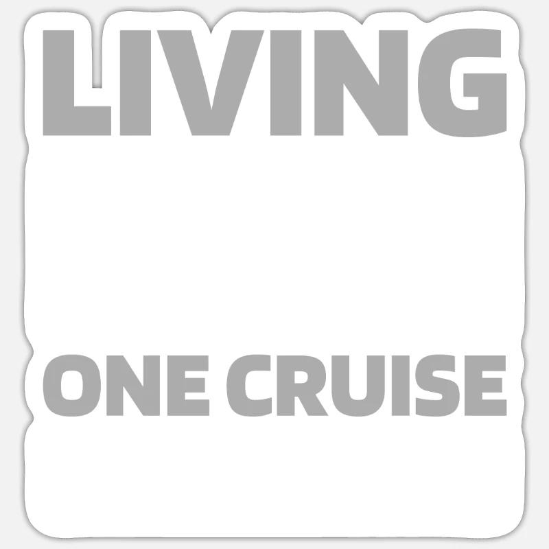 Kreuzfahrt - Sticker Größe S (10 x 10 cm) - Mattweiß