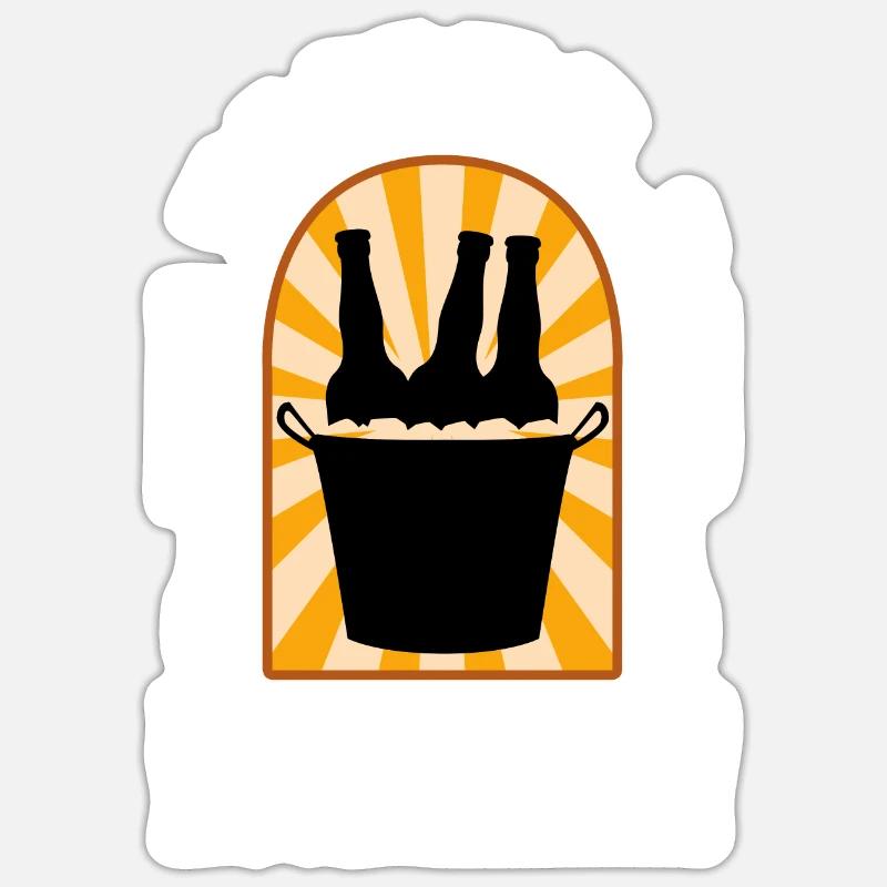 Ein Eimer Bier könnte den Tag noch retten Sticker Größe S (10 x 10 cm)