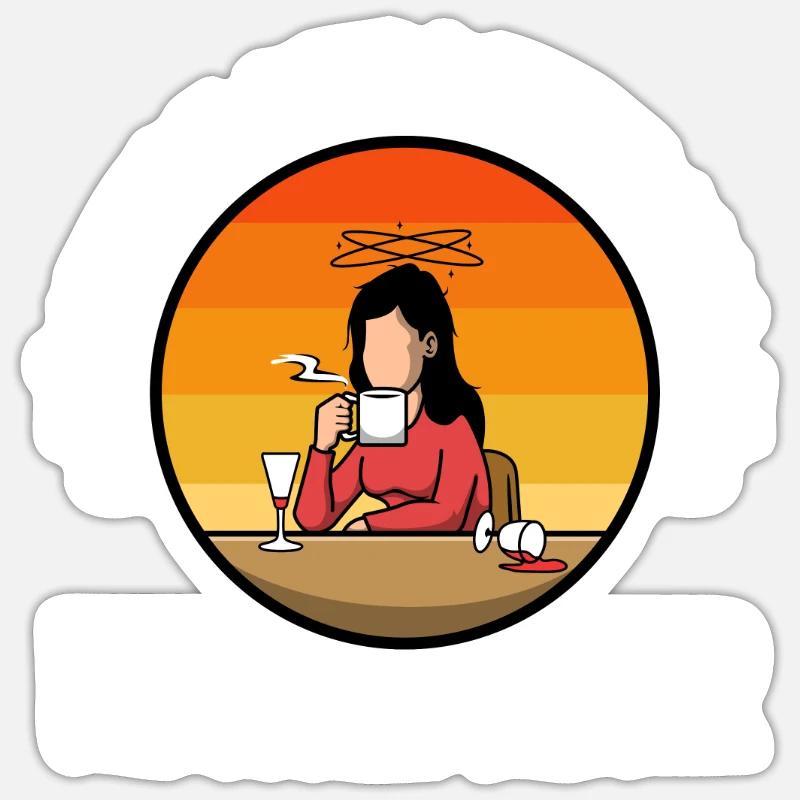 Soberly considered, it was better drunk Sticker size S (10 x 10 cm)