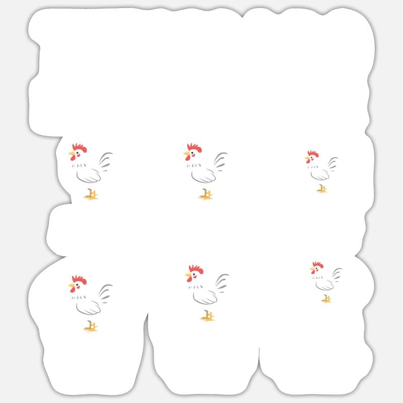 Ce que je fais pendant mon temps libre, c’est nourrir les poules Sticker taille S (10 x 10 cm)