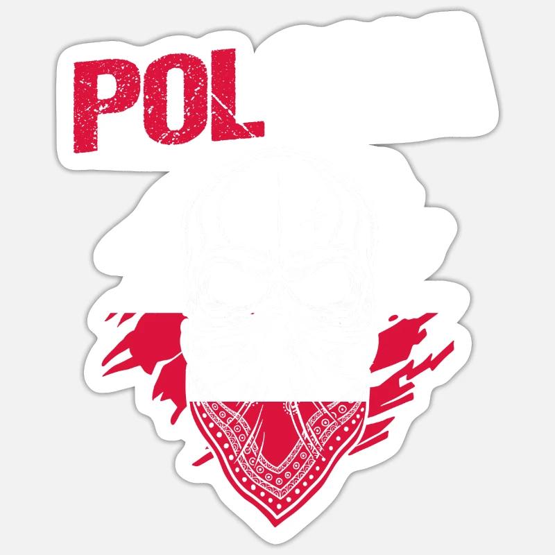 Pole Polen - Sticker Größe S (10 x 10 cm) - Mattweiß