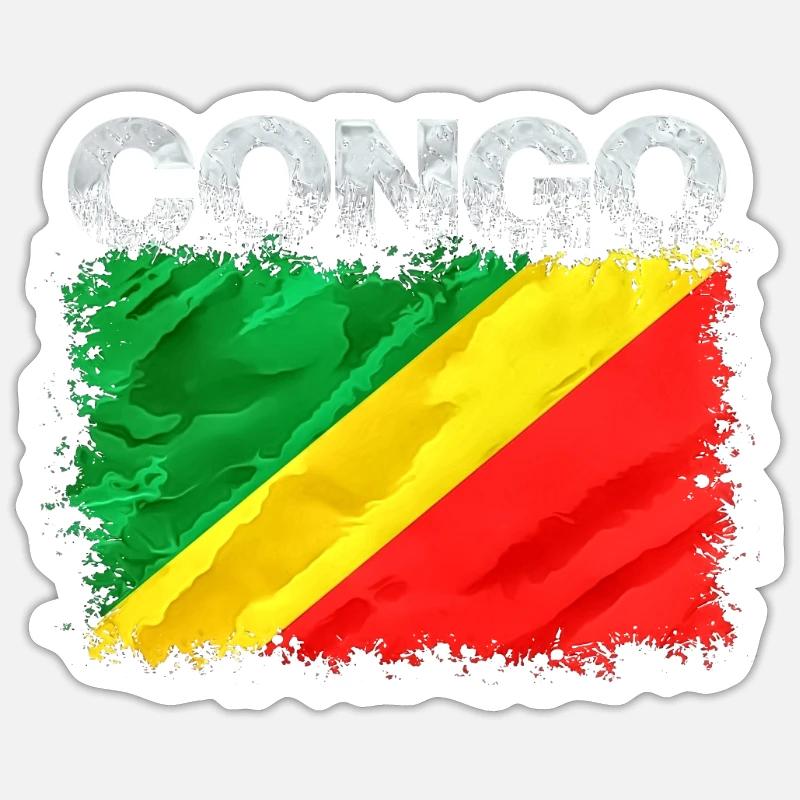 Congo - Sticker size S (10 x 10 cm) - white matte