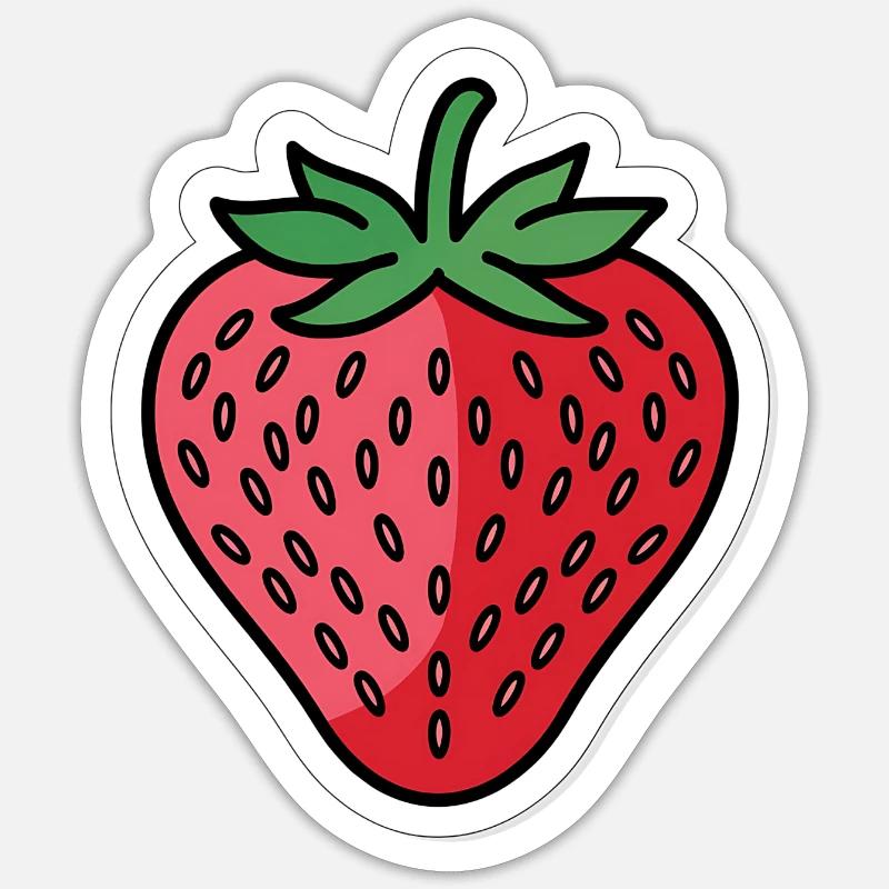 fraise Sticker taille S (10 x 10 cm)