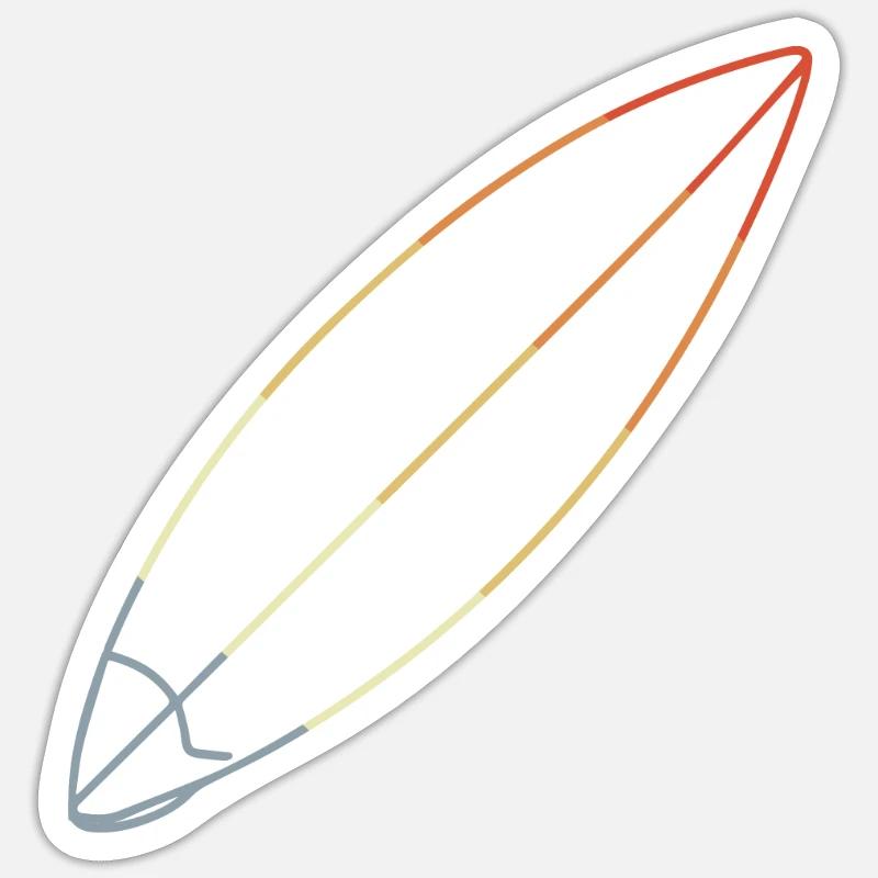 Surfboard - Sticker size S (10 x 10 cm) - white matte