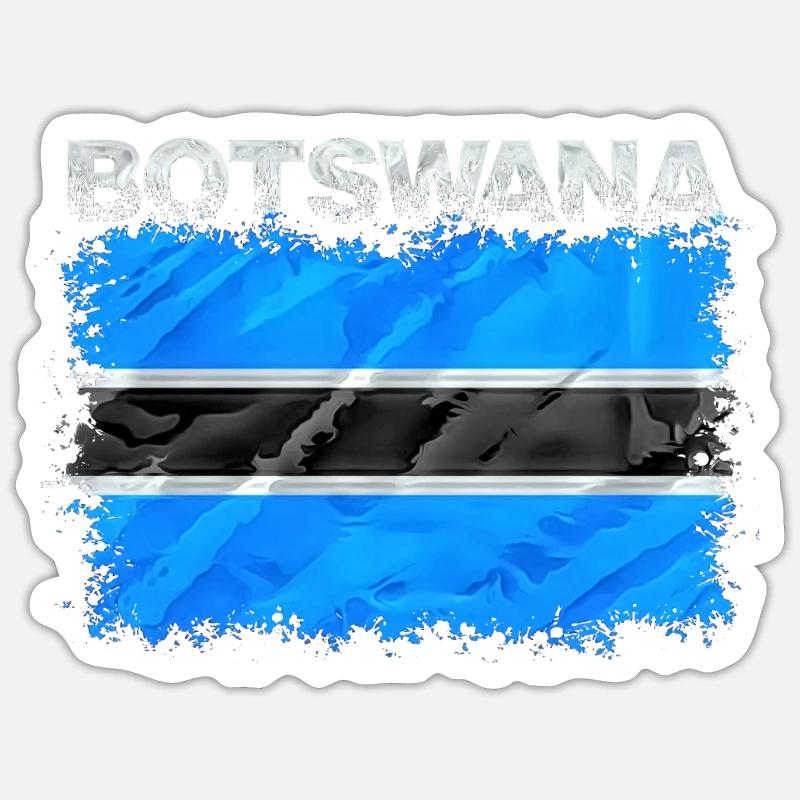 Botswana - Sticker size S (10 x 10 cm) - white matte