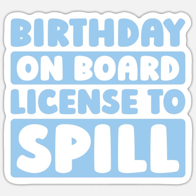 Croisière d’anniversaire à Kreuzfahrt - Sticker taille S (10 x 10 cm) - blanc mat